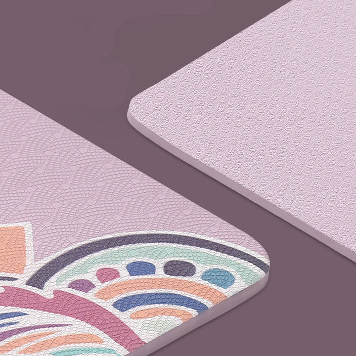 Tapis de yoga en TPE écologique imprimé mandala Olivenorma de 8 mm 