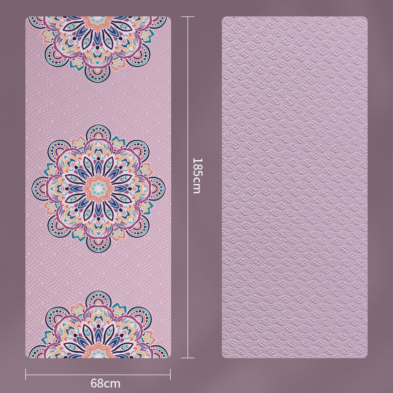 Tapis de yoga en TPE écologique imprimé mandala Olivenorma de 8 mm 