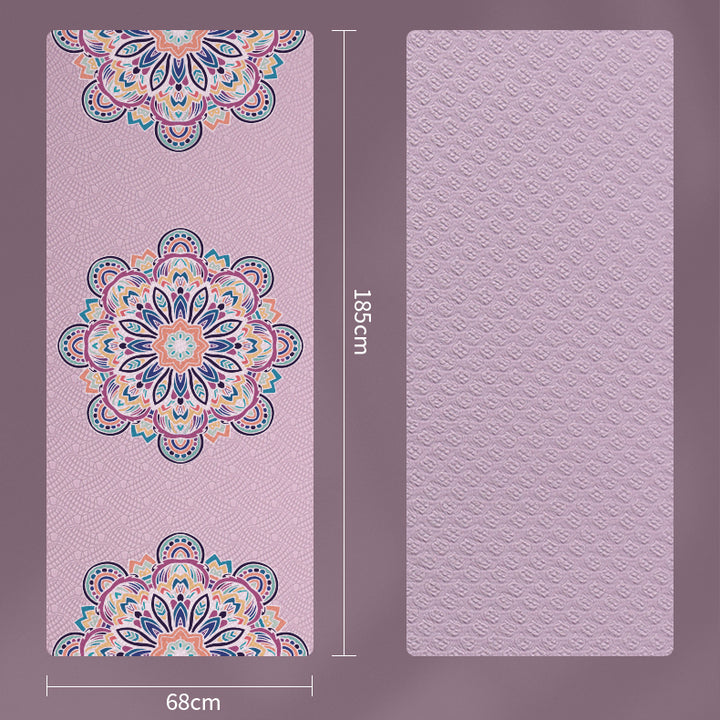 Tapis de yoga en TPE écologique imprimé mandala Olivenorma de 8 mm 