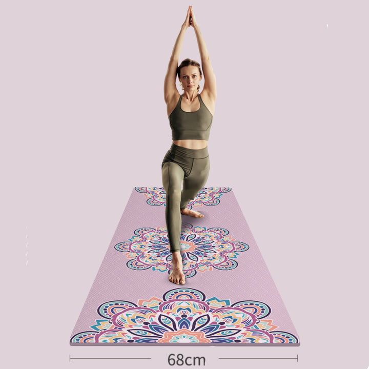 Tapis de yoga en TPE écologique imprimé mandala Olivenorma de 8 mm 
