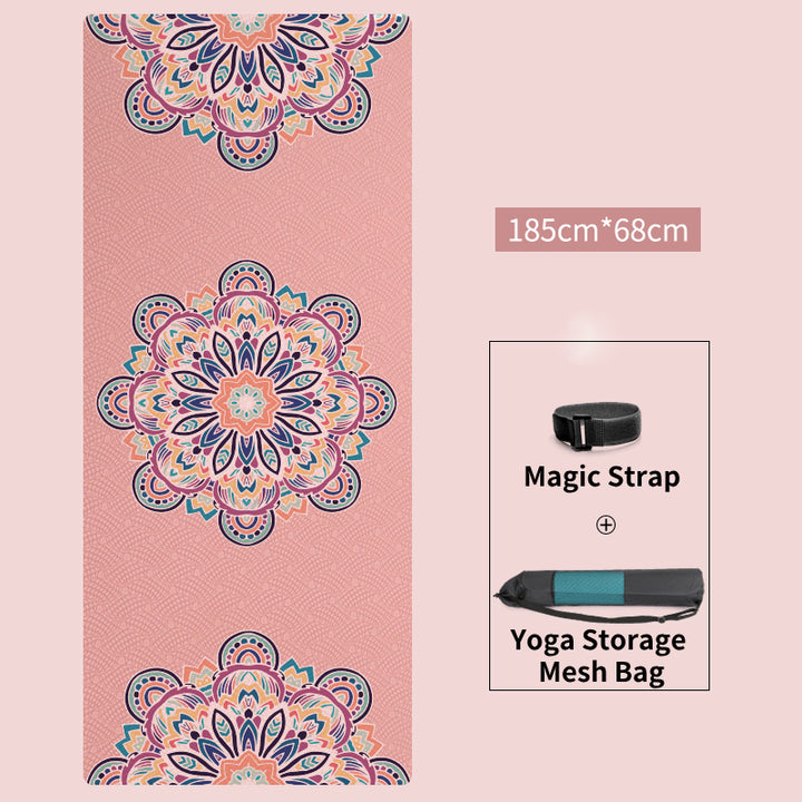 Tapis de yoga en TPE écologique imprimé mandala Olivenorma de 8 mm 