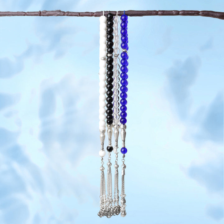 Bracelet chapelet en porcelaine verre Olivenorma 10 mm 33 