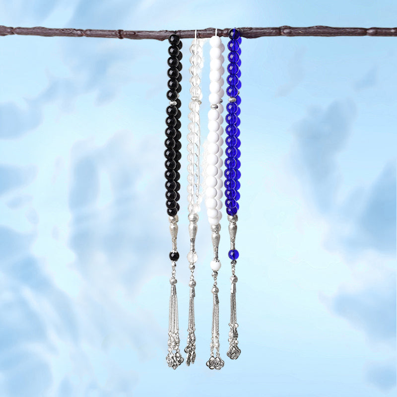 Bracelet chapelet en porcelaine verre Olivenorma 10 mm 33 