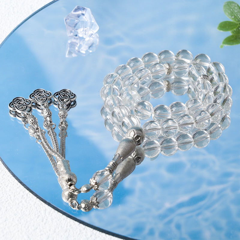 Bracelet chapelet en porcelaine verre Olivenorma 10 mm 33 