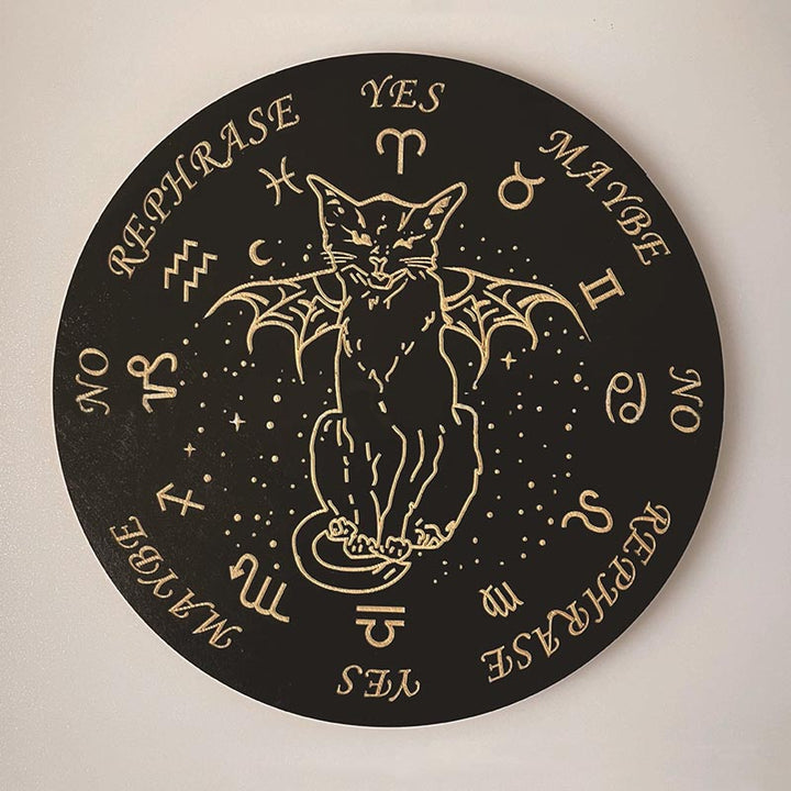 Olivenorma Plaque d'énergie ronde en bois sculpté à sept étoiles Décoration