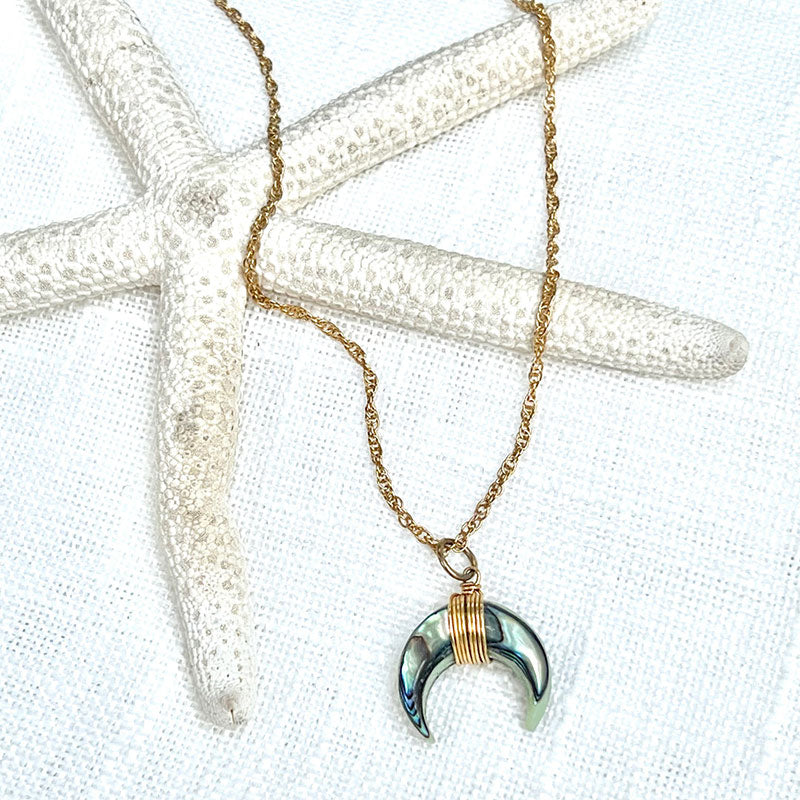 Collier croissant de lune en pierres précieuses Olivenorma - image 8
