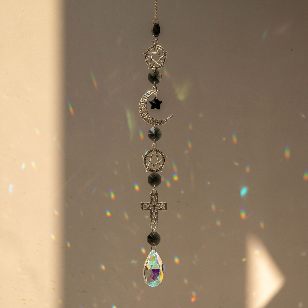 Carillon éolien Silver Planet Galaxy Suncatcher Olivenorma