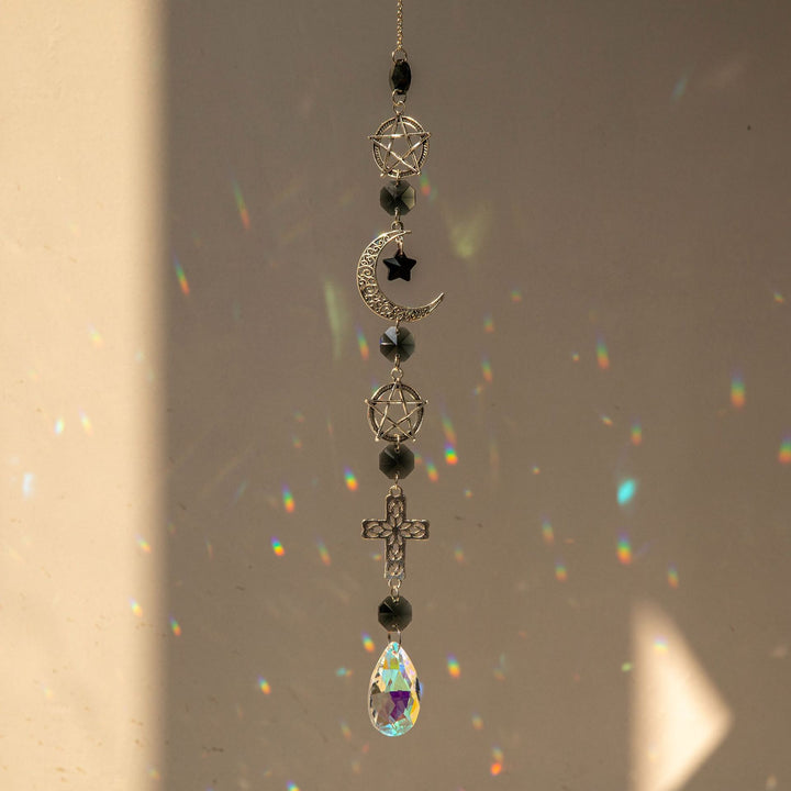 Carillon éolien Silver Planet Galaxy Suncatcher Olivenorma