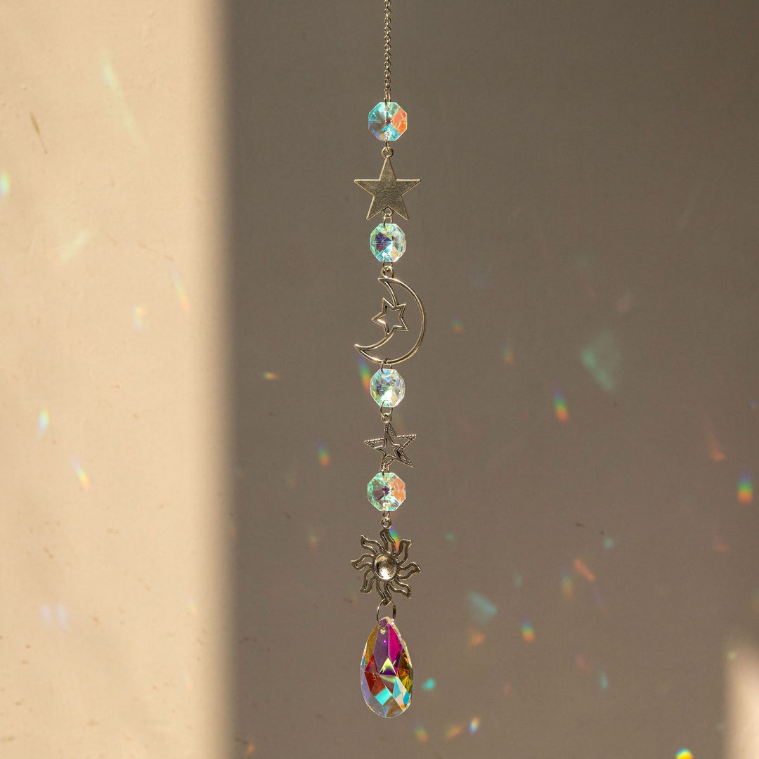 Carillon éolien Silver Planet Galaxy Suncatcher Olivenorma