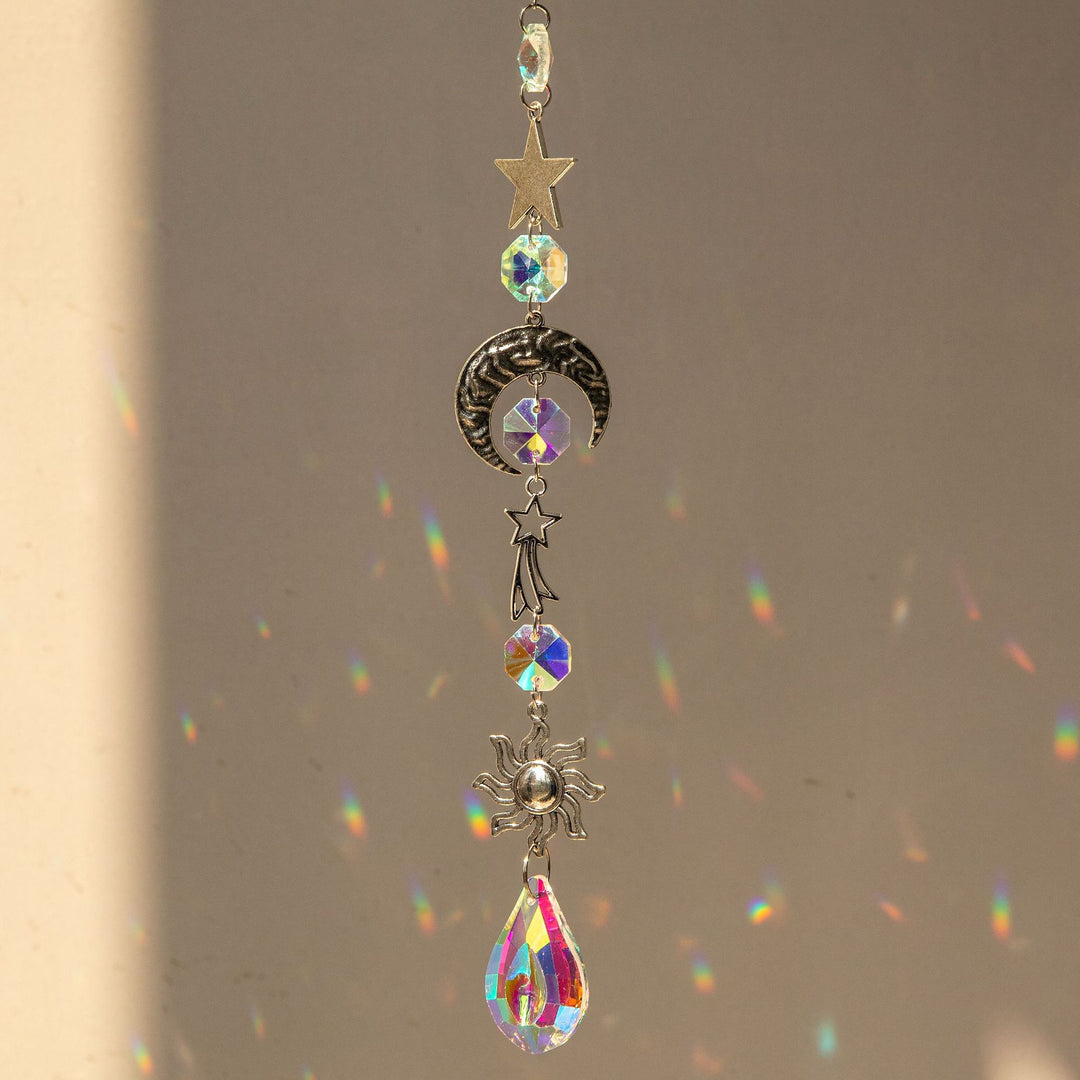 Carillon éolien Silver Planet Galaxy Suncatcher Olivenorma