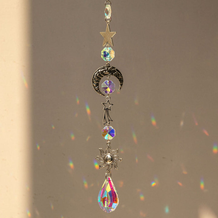 Carillon éolien Silver Planet Galaxy Suncatcher Olivenorma