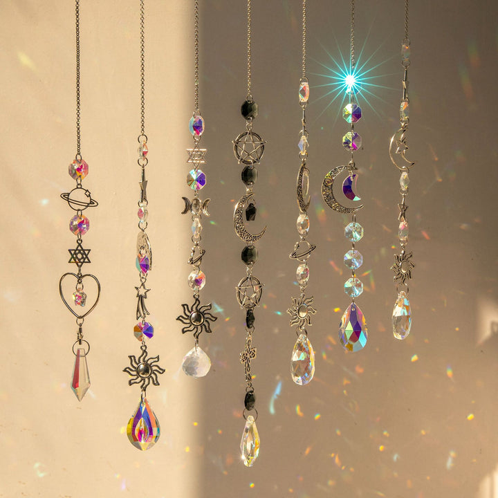 Carillon éolien Silver Planet Galaxy Suncatcher Olivenorma