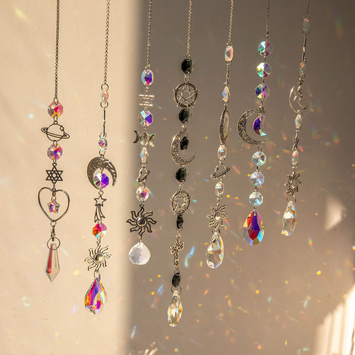 Carillon éolien Silver Planet Galaxy Suncatcher Olivenorma