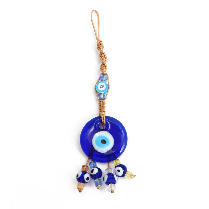 décoratif en verre bleu contre le mauvais œil pour voiture Olive Pendentifnorma