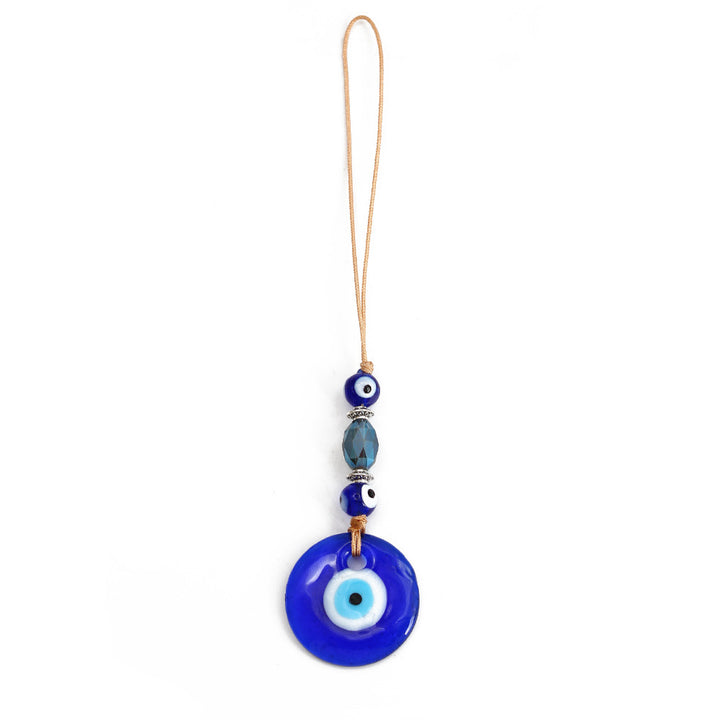 décoratif en verre bleu contre le mauvais œil pour voiture Olive Pendentifnorma