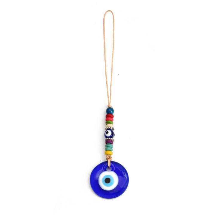 décoratif en verre bleu contre le mauvais œil pour voiture Olive Pendentifnorma