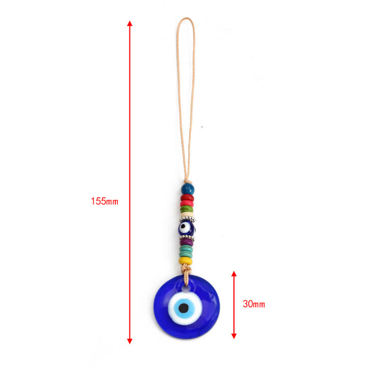 décoratif en verre bleu contre le mauvais œil pour voiture Olive Pendentifnorma