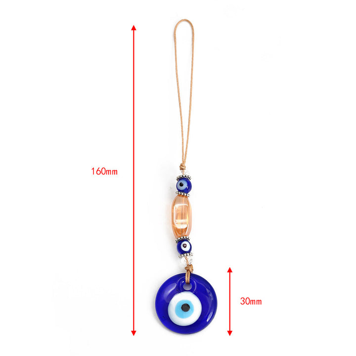 décoratif en verre bleu contre le mauvais œil pour voiture Olive Pendentifnorma