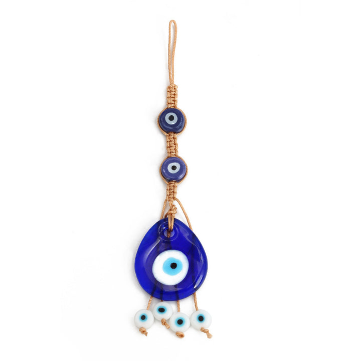 décoratif en verre bleu contre le mauvais œil pour voiture Olive Pendentifnorma