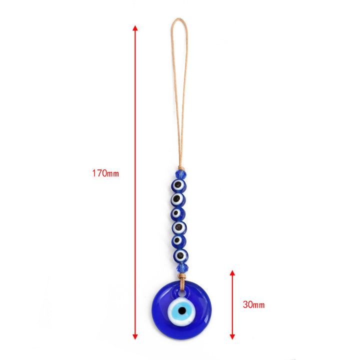 décoratif en verre bleu contre le mauvais œil pour voiture Olive Pendentifnorma