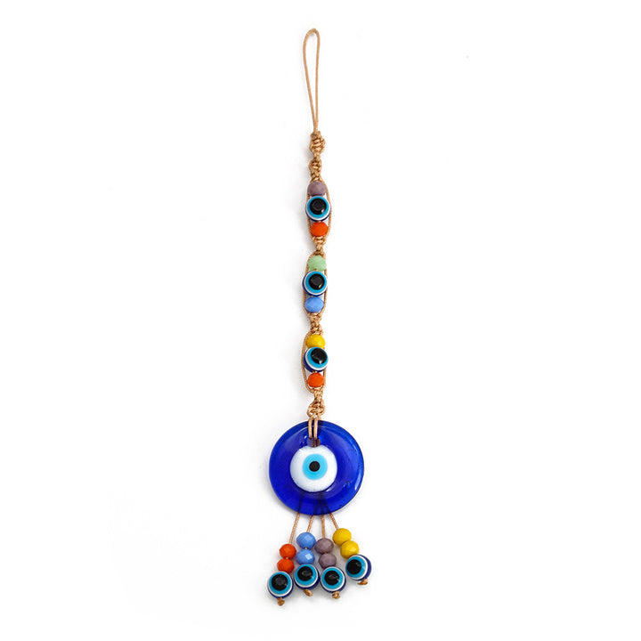 décoratif en verre bleu contre le mauvais œil pour voiture Olive Pendentifnorma