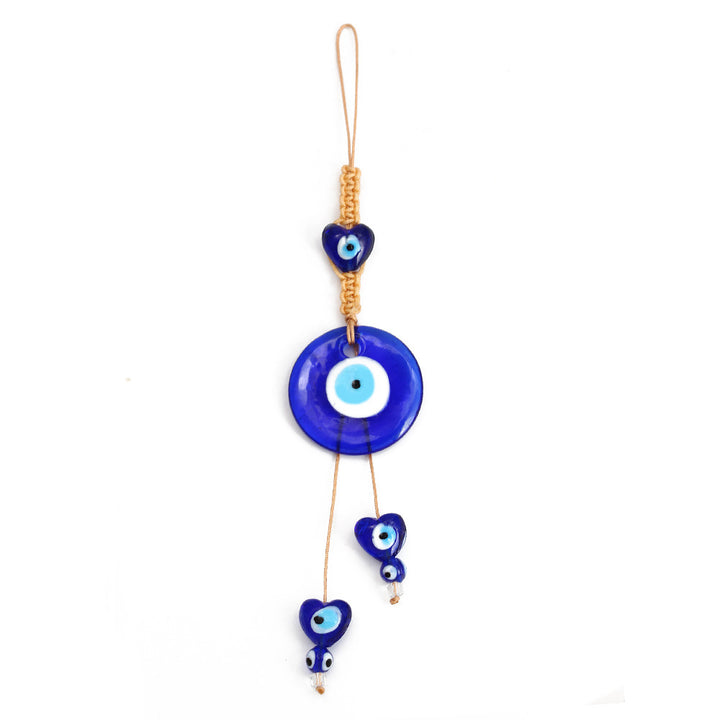 décoratif en verre bleu contre le mauvais œil pour voiture Olive Pendentifnorma