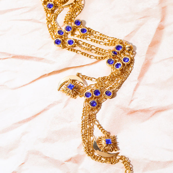Olivenorma « Shine Inside » – Collier saphir lune et étoile 
