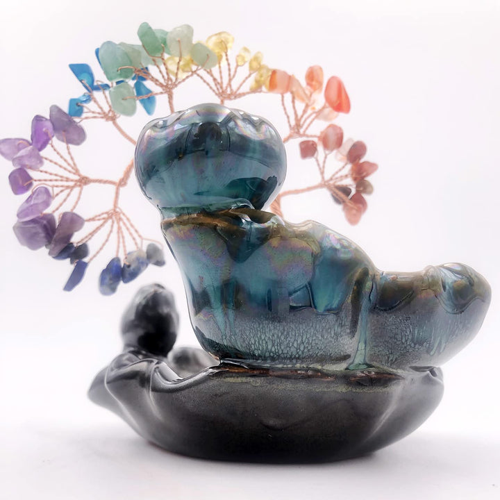 Brûleur d'encens Olivenorma Arbre de guérison des chakras Feng Shui