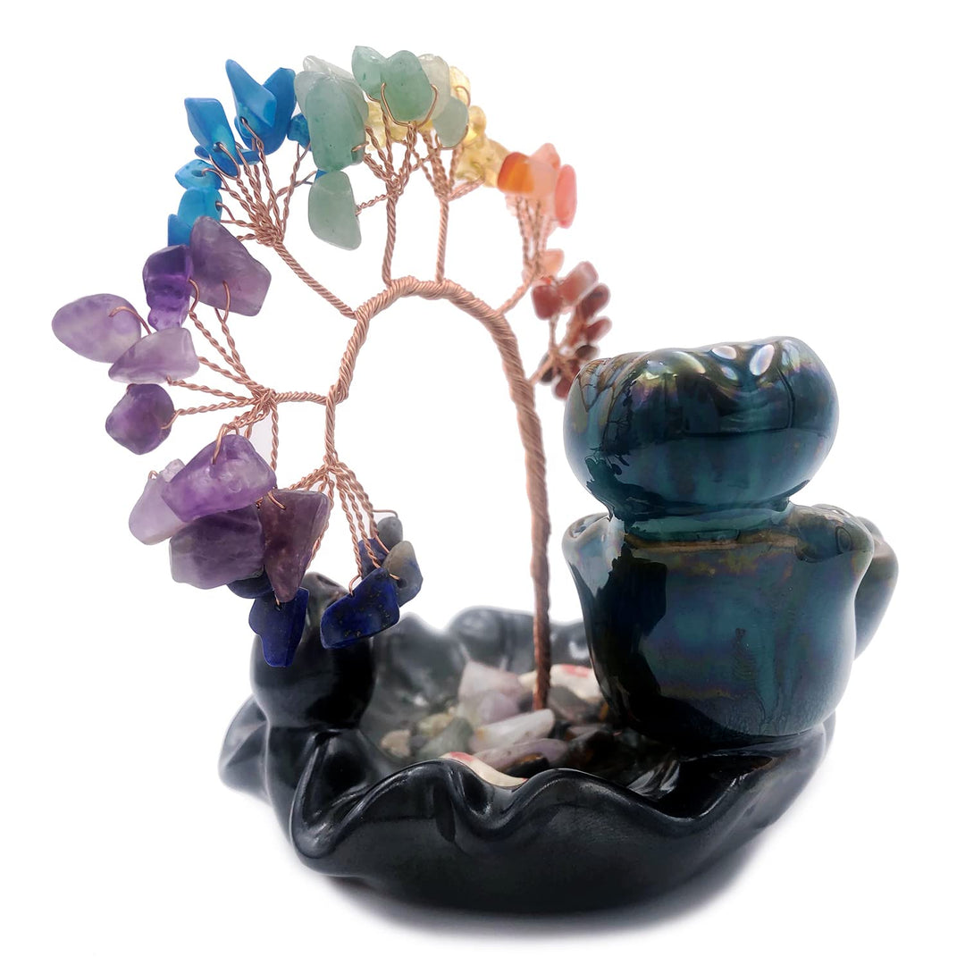 Brûleur d'encens Olivenorma Arbre de guérison des chakras Feng Shui