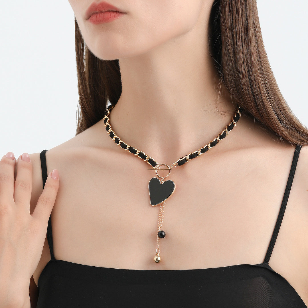 Collier ras du cou en velours noir Olivenorma