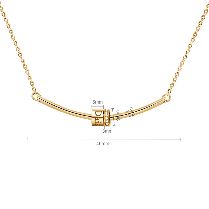 Collier avec pendentif gravé sur boule et pierre de naissance Olivenorma