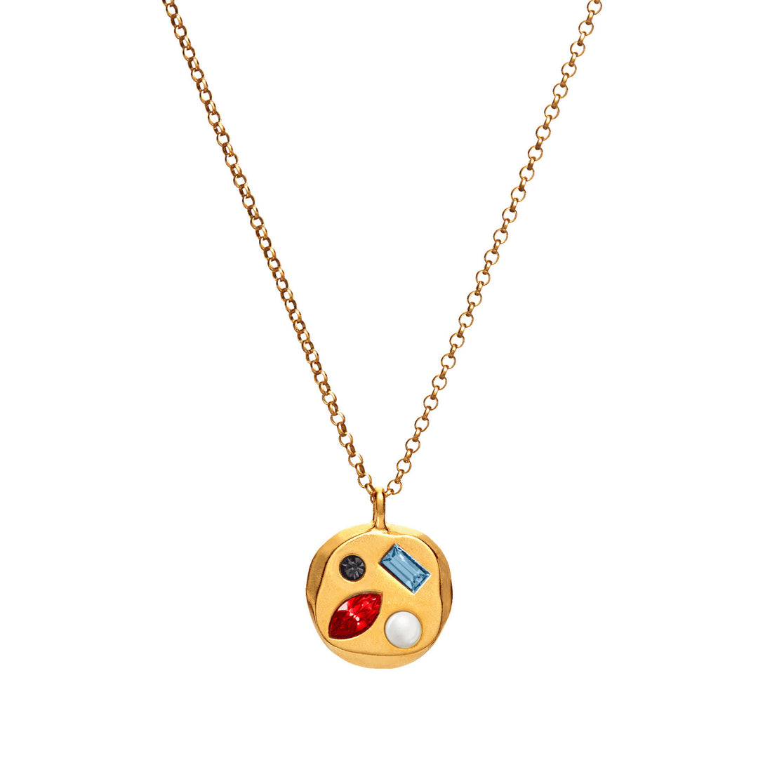 Collier avec pierre de naissance en zircon coloré Olivenorma