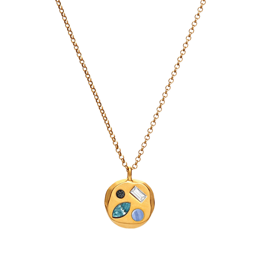Collier avec pierre de naissance en zircon coloré Olivenorma