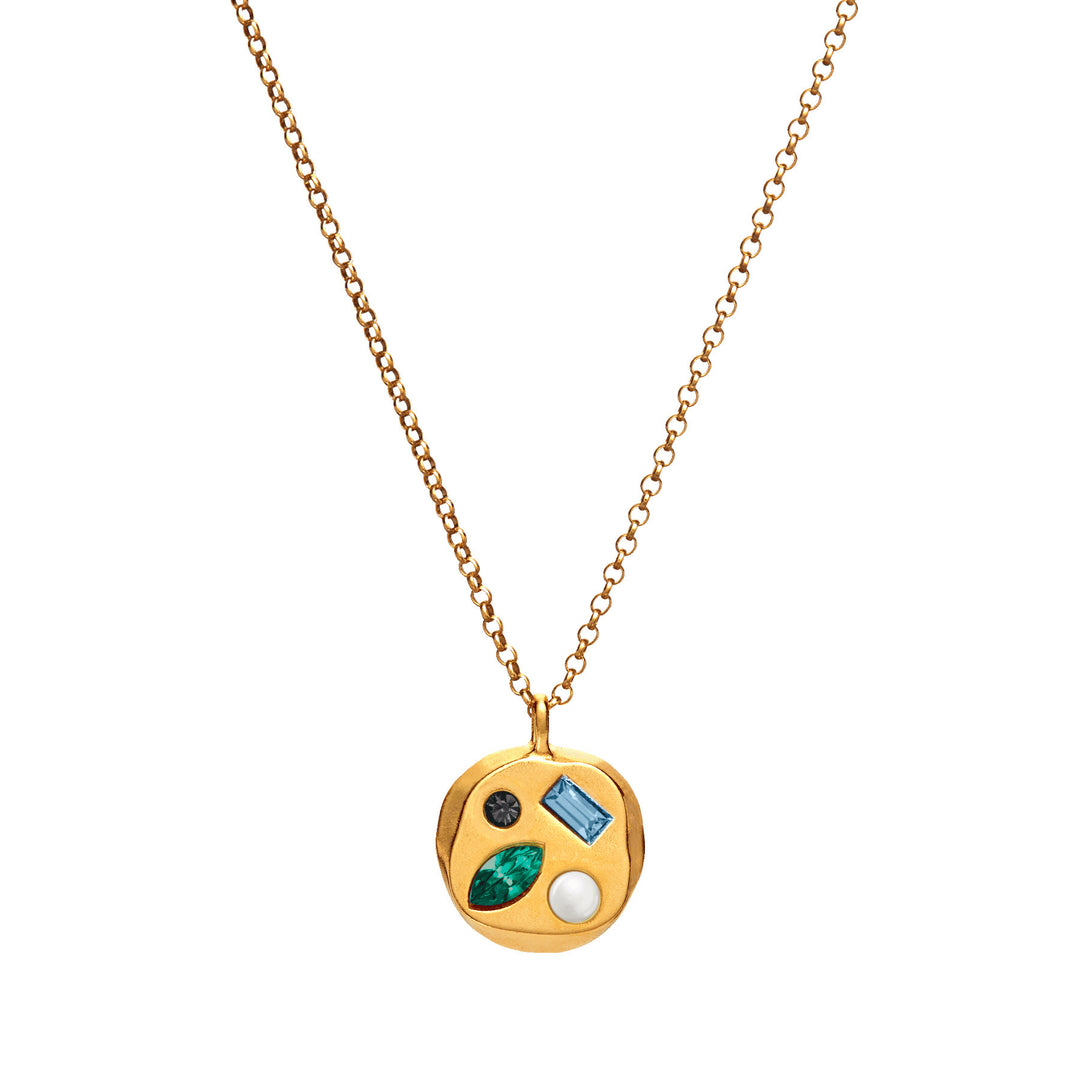 Collier avec pierre de naissance en zircon coloré Olivenorma