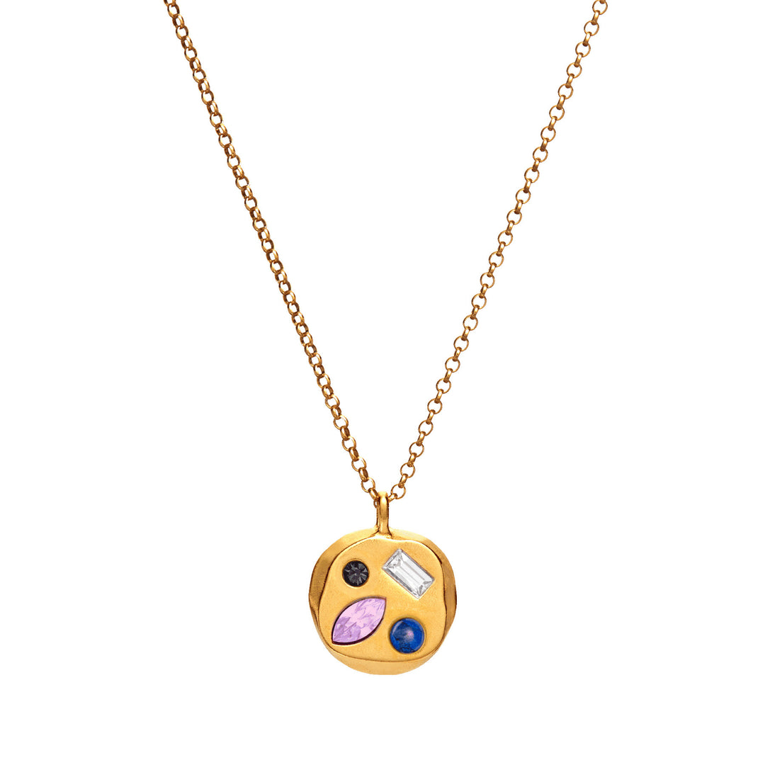 Collier avec pierre de naissance en zircon coloré Olivenorma