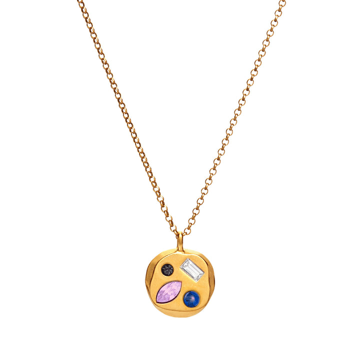 Collier avec pierre de naissance en zircon coloré Olivenorma