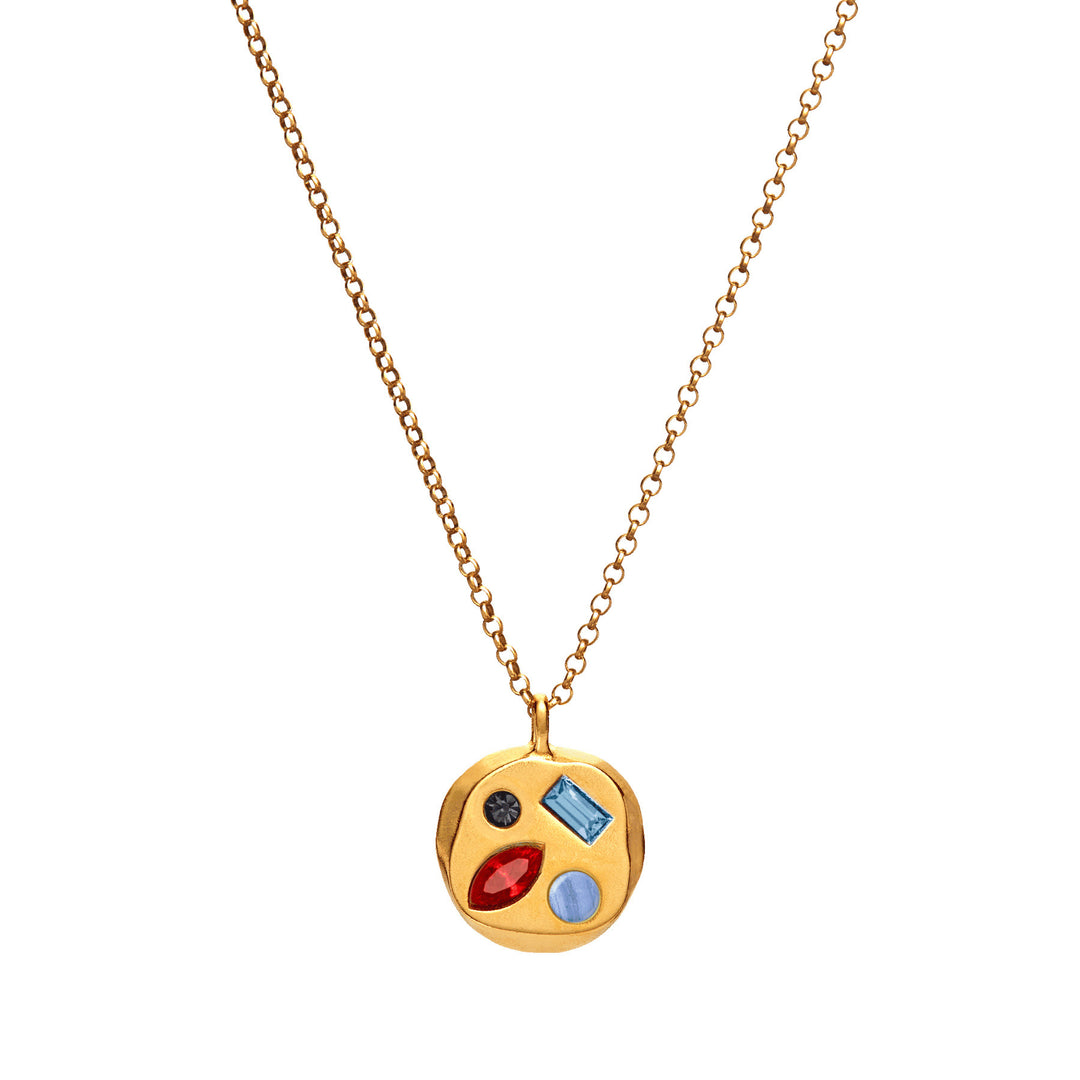 Collier avec pierre de naissance en zircon coloré Olivenorma