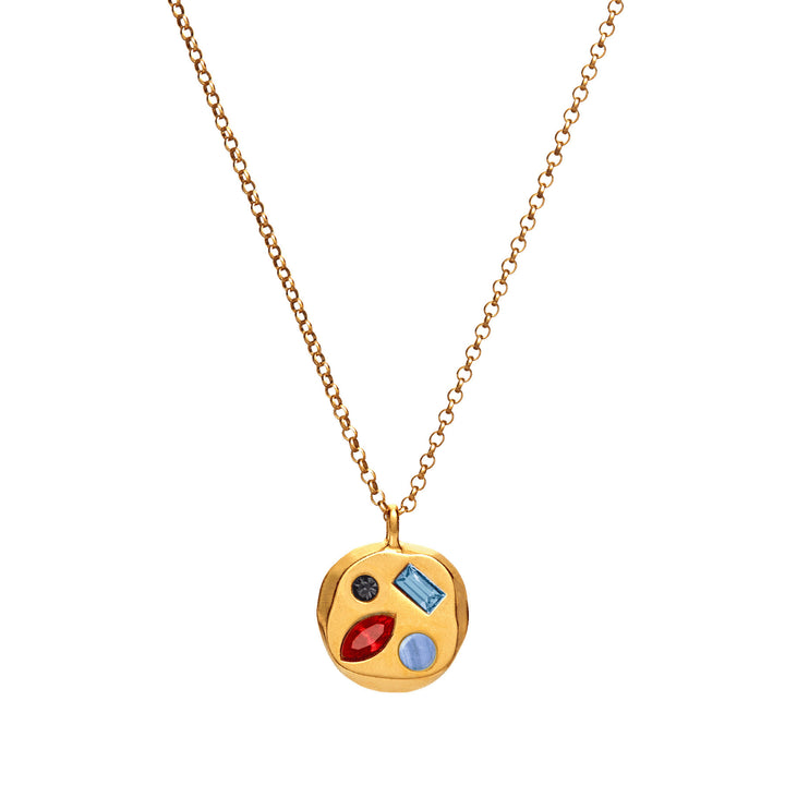 Collier avec pierre de naissance en zircon coloré Olivenorma