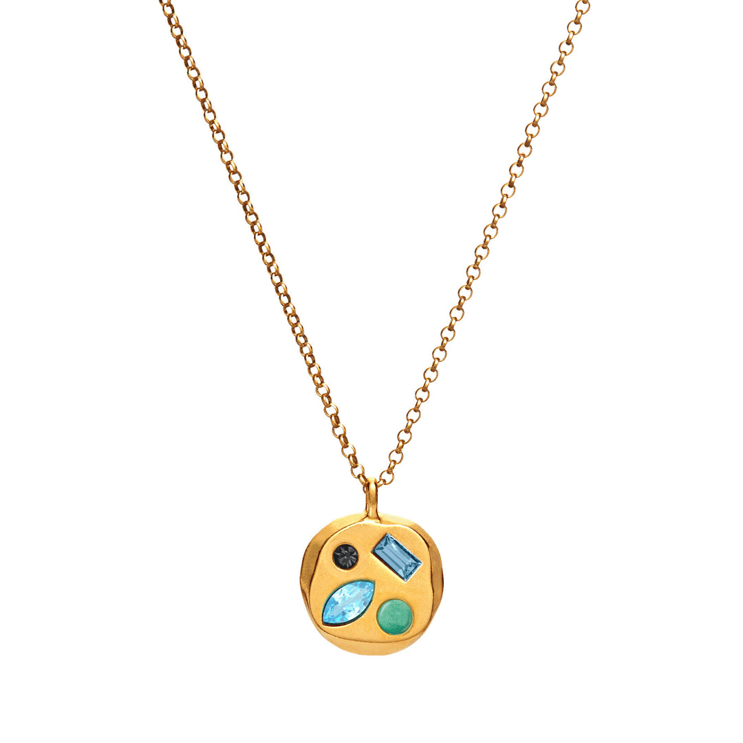 Collier avec pierre de naissance en zircon coloré Olivenorma