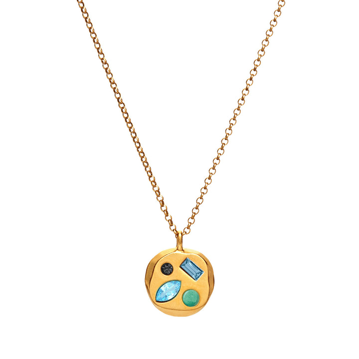 Collier avec pierre de naissance en zircon coloré Olivenorma
