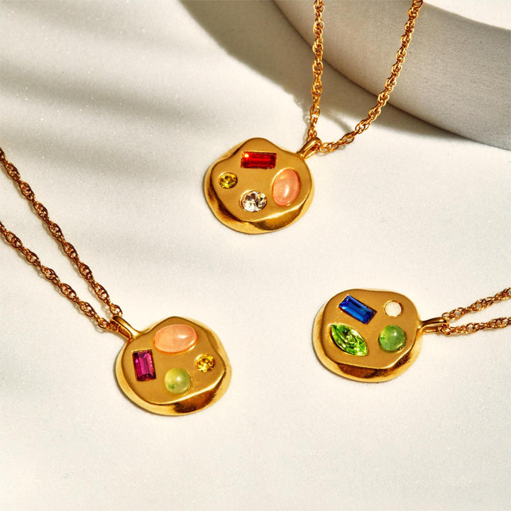 Collier avec pierre de naissance en zircon coloré Olivenorma