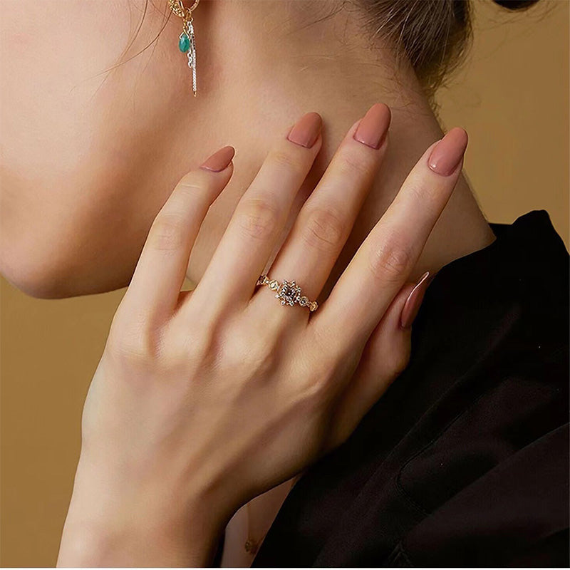 Olivenorma "Auto-guérison" - Bague Neige Citrine avec Zircon