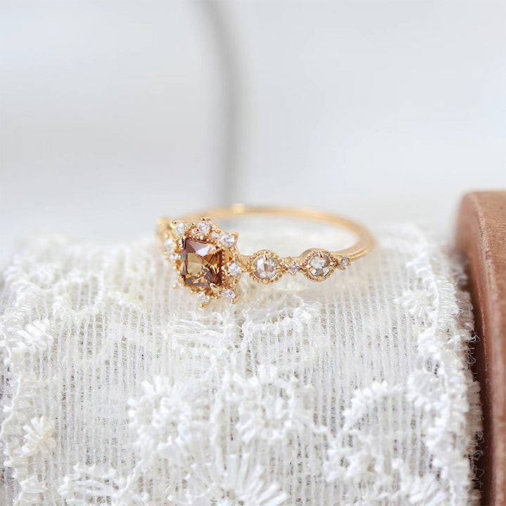 Olivenorma "Auto-guérison" - Bague Neige Citrine avec Zircon