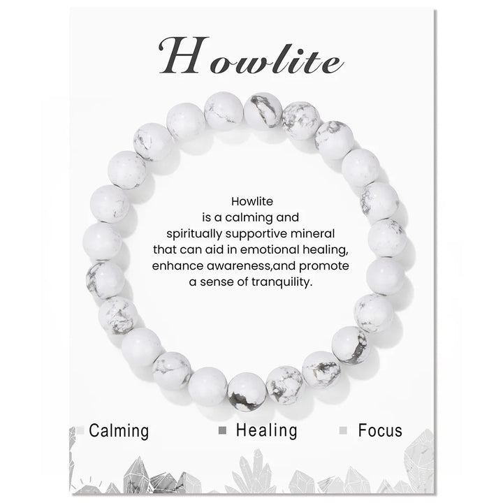 Bracelet de perles de 8 mm avec énergie de guérison en cristal naturel Olivenorma