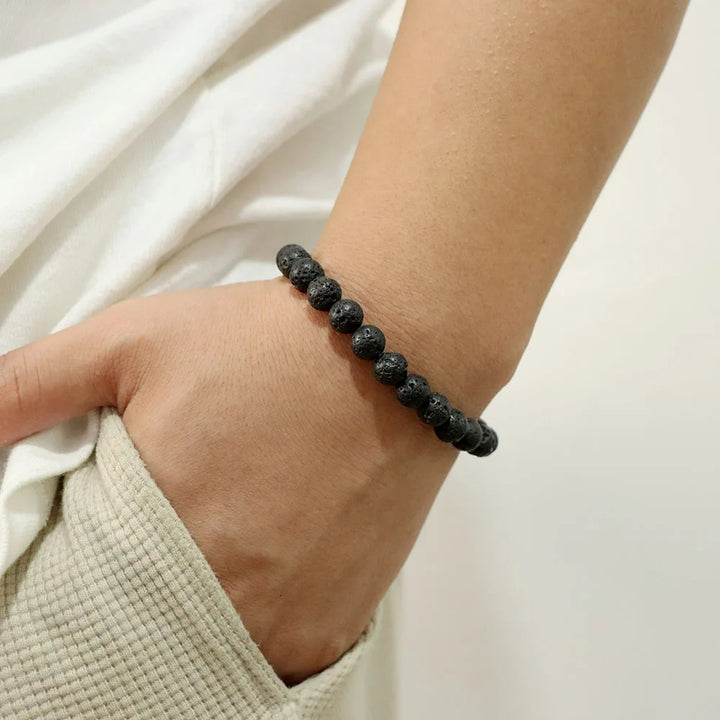 Bracelet de perles de 8 mm avec énergie de guérison en cristal naturel Olivenorma