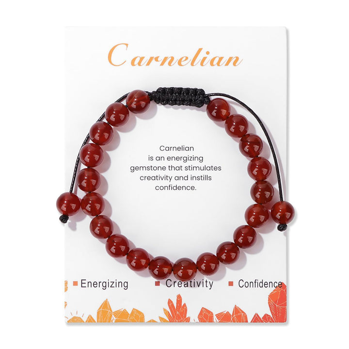 Bracelet ajustable fait main en pierre naturelle Olivenorma de 8 mm