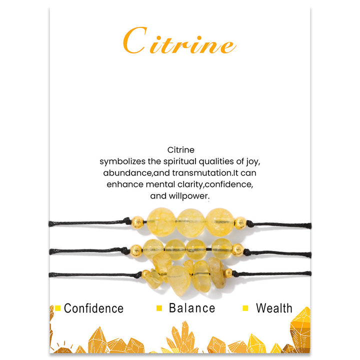 Ensemble de bracelets en perles de gravier en pierre naturelle Olivenorma