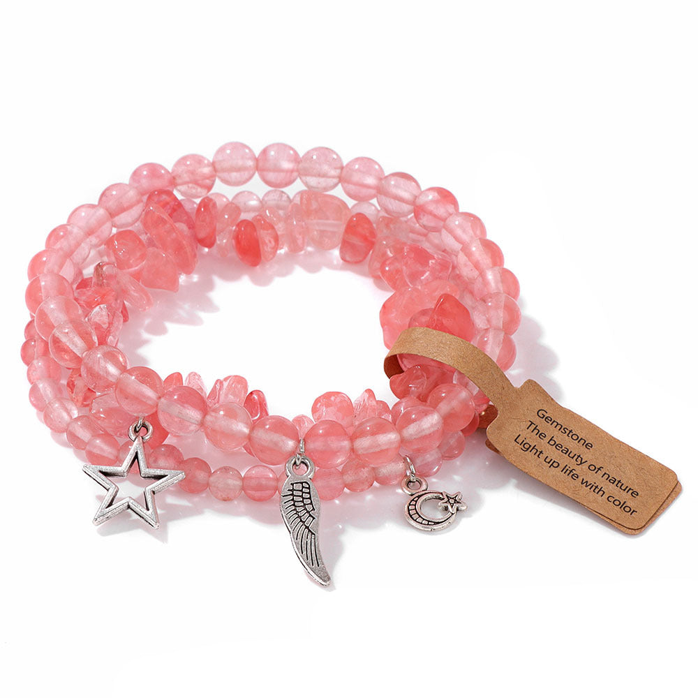 Ensemble de bracelets pendentifs lune et étoile style bohème Olivenorma