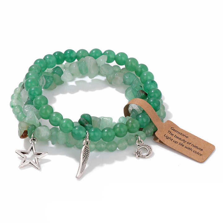 Ensemble de bracelets pendentifs lune et étoile style bohème Olivenorma