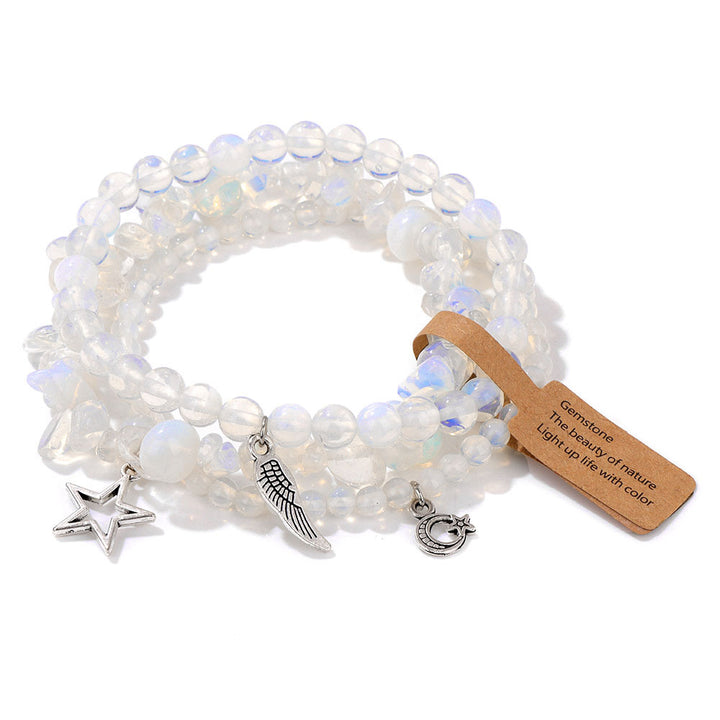 Ensemble de bracelets pendentifs lune et étoile style bohème Olivenorma
